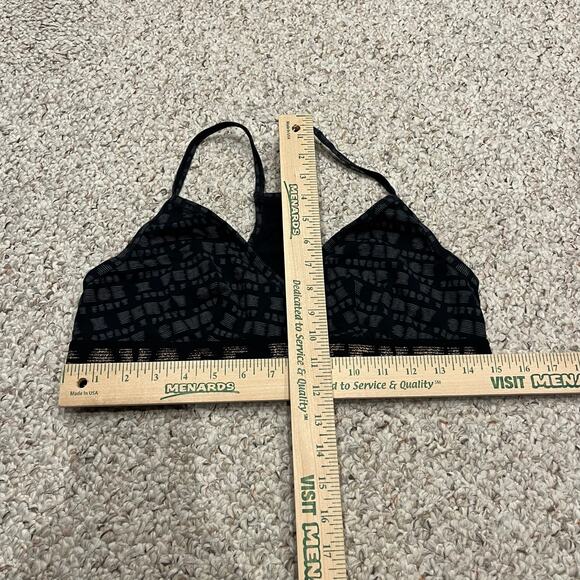 Savage X Fenty Bralette Sz XL Black PRinted Light Support Metallic - Picture 2 of 6